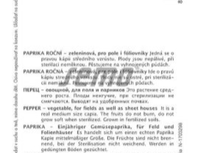Semo Paprika roční ´Radmila F1´