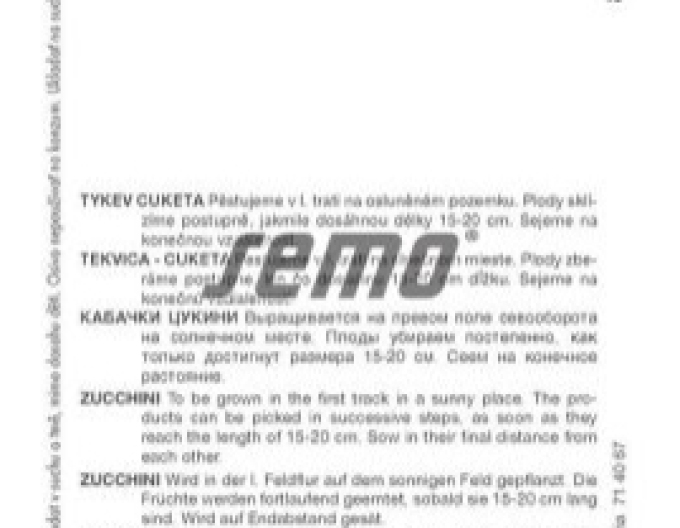 Semo Tykev cuketa Startgreen F1