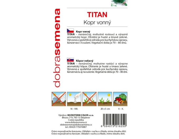 Dobrá semena Kopr voňavý Titan