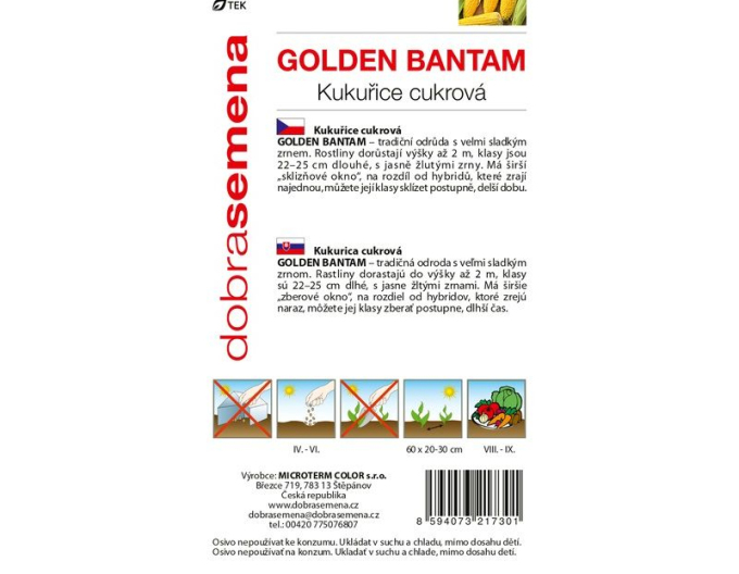 Dobrá semena Sladká kukuřice ´Golden Bantam´