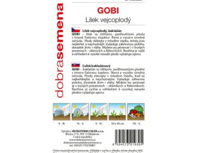 Dobrá semena Lilek (lilek) ´Gobi´