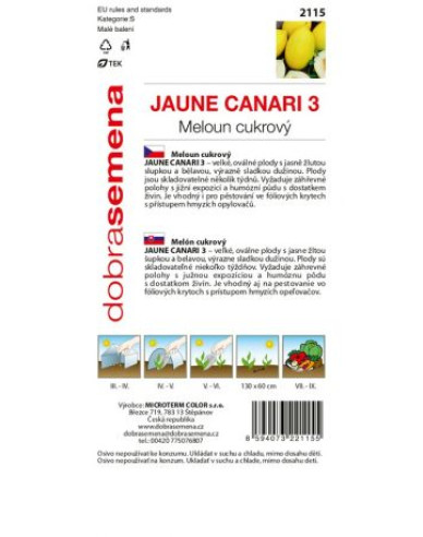 Dobrá semena Cukrový meloun Jaune Canary