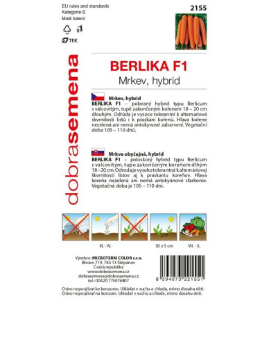 Dobrá semena Mrkev ´Berlika F1´