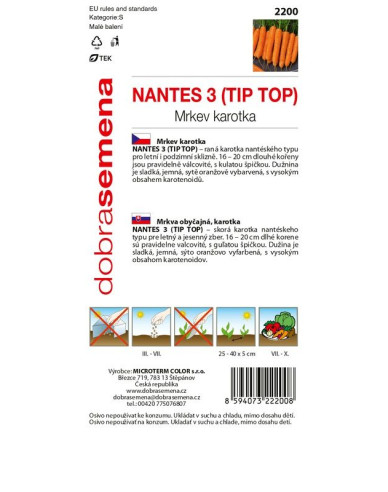 Dobrá semena Mrkev Nantes 3