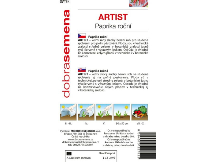 Dobrá semena Paprika roční Artist beraní roh