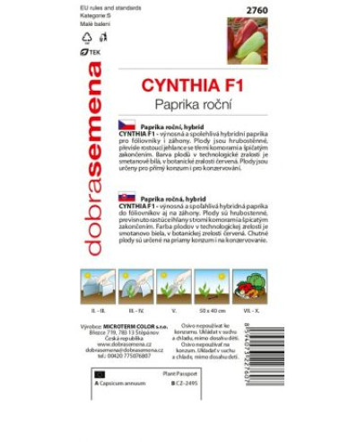 Dobrá semena Paprika roční ´Cynthia F1´