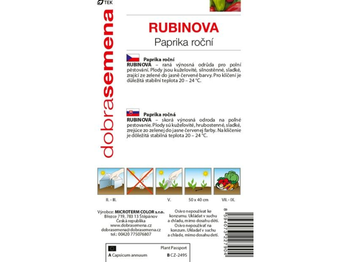 Dobrá semena Paprika roční ´Rubinova´
