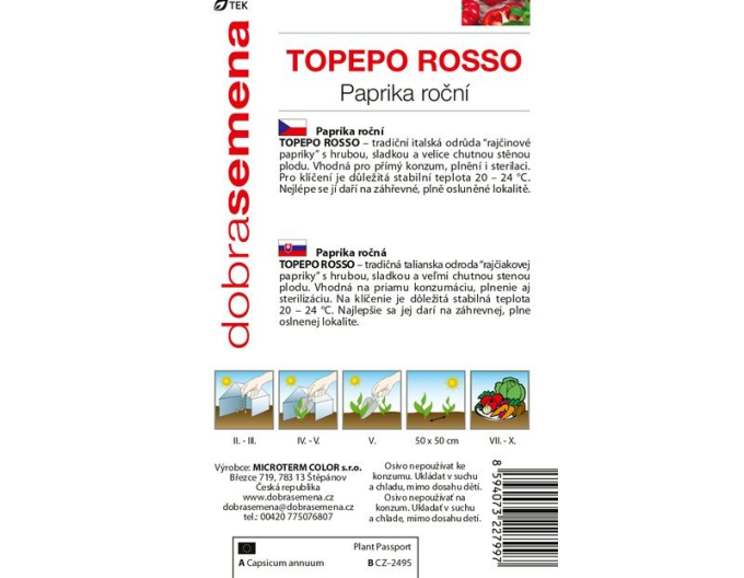 Dobrá semena Paprika roční ´Topepo Rosso´