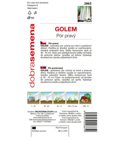 Dobrá semena Pór pěstovaný  Golem