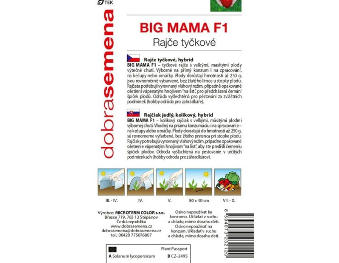Dobrá semena Rajče tyčkové Big Mama