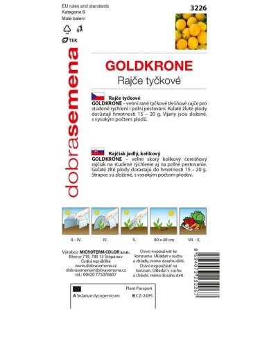 Dobrá semena Rajče tyčkové Goldkrone