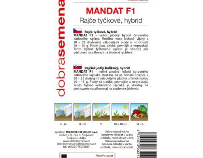 Dobrá semena  Rajče tyčkové ´Mandat F1´