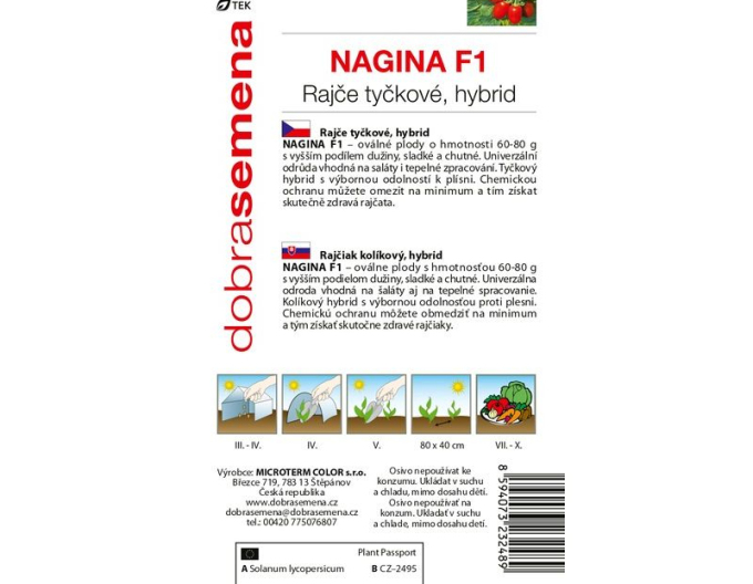 Dobrá semena Rajče tyčkové Nagina F1´