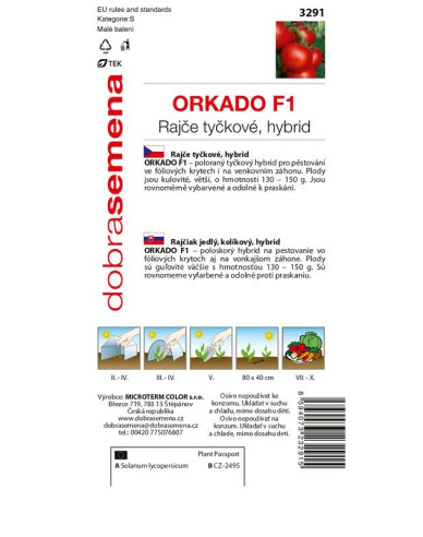 Dobrá semena Rajče tyčkové ´Orkado F1´