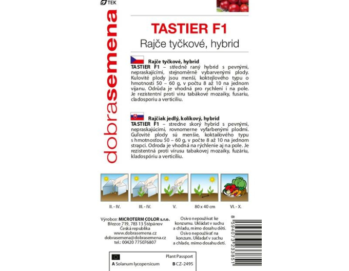 Dobrá semena  Rajče tyčkové Tastier F1