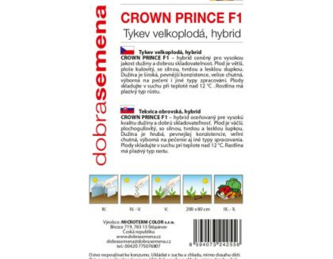 Dobrá semena Tykev velkoplodá  ´Crown Prince F1´