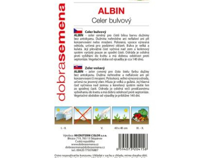 Dobrá semena Celer bulvový Albin