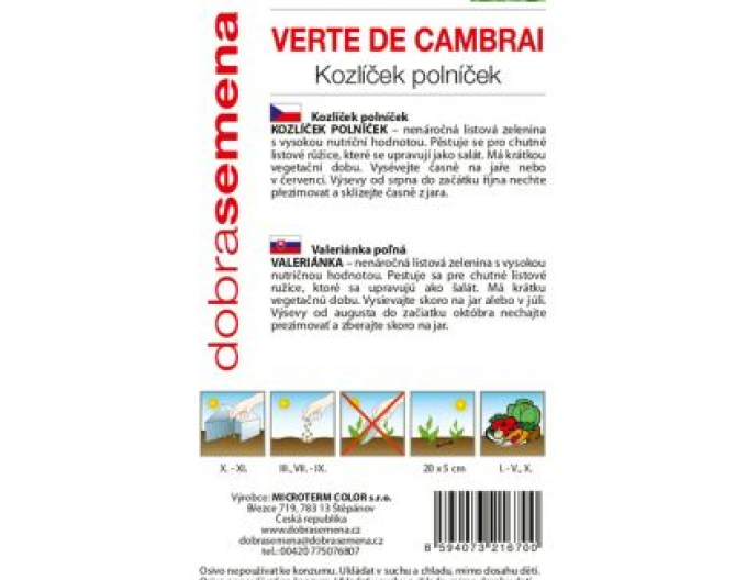 Dobrá semena Kozlíček polníček ´Verte de Cambrai´