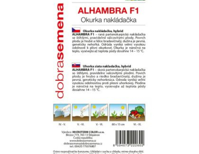 Dobrá semena Okurka nakládačka  Alhambra F1