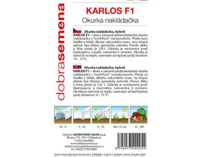 Dobrá semena Okurka nakládačka ´Karlos F1´