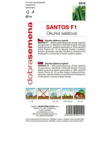 Dobrá semena Okurka setá Santos F1