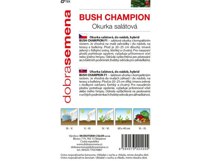 Dobrá semena Okurka salátová Bush Champion F1