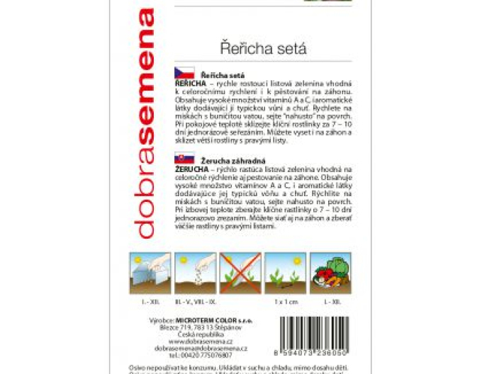 Dobrá semena Řeřicha zahradní