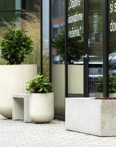 Květináč Terratico Fusion Oslo L Platinum