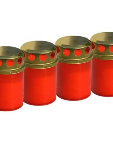 Plastové červené hřbitovní kahany 40ks