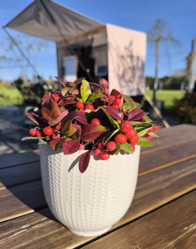 Keramický obal na květináč bílý s leskem