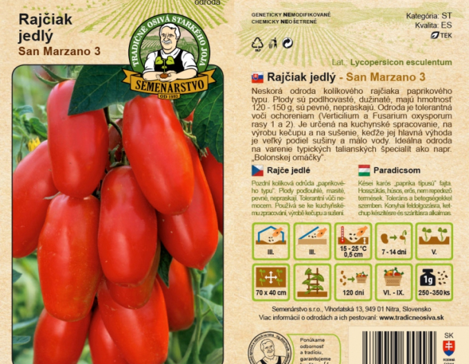 Semenářství Rajče San Marzano 3