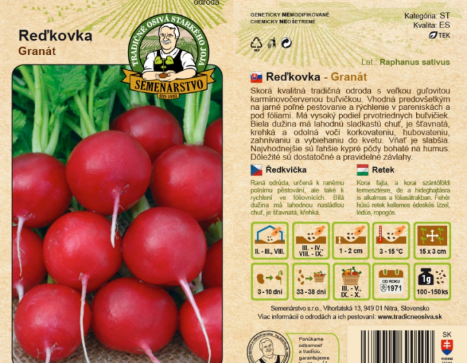 Semenářství Ředkvička Garnet