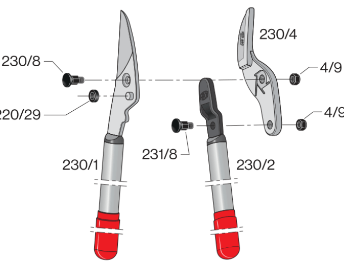 FELCO 230 Dvouruční nůžky na větve