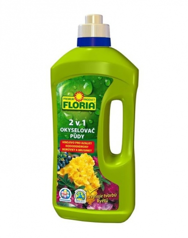 FLORIA Okyselovač půdy a tekuté hnojivo pro azalky a rododendrony 2v1 1l