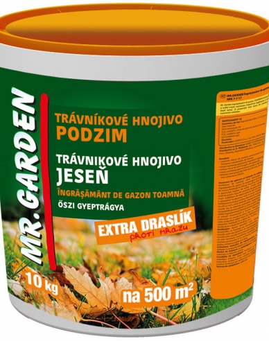 Hnojivo na trávník Mr. Garden podzimní 10 kg kbelík