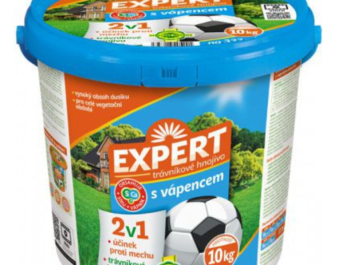 Expert 2v1 Trávníkové hnojivo s vápencem 10kg